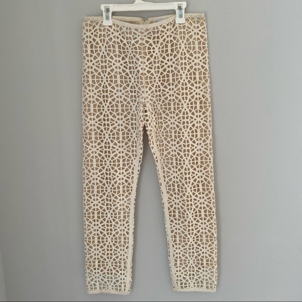 Kaufmanfranco Cropped Straight Leg Lace Pants